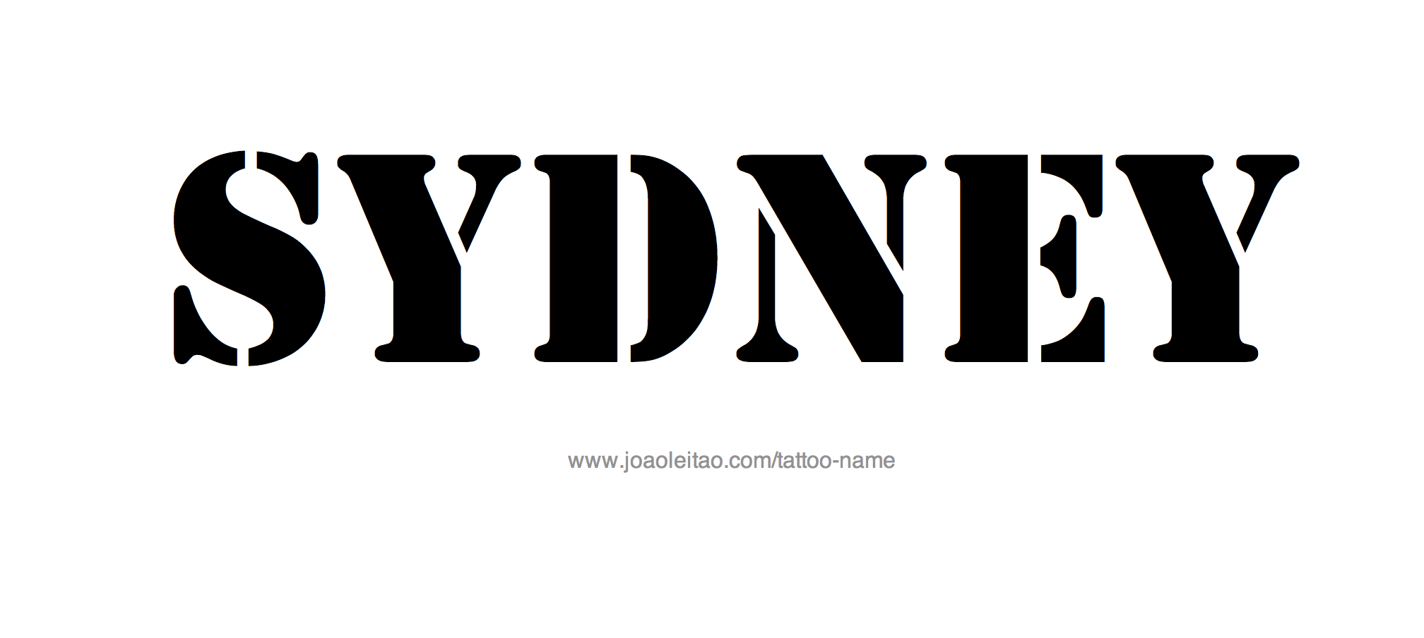 Sydney Name Tattoo Designs